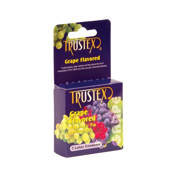 Trustex Grape Flavored Condoms 3Pk