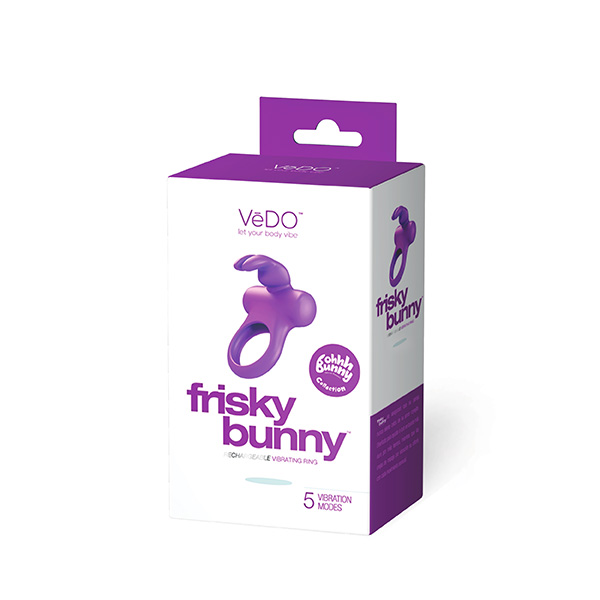Frisky Bunny Vibrating Ring - Perfectly Purple