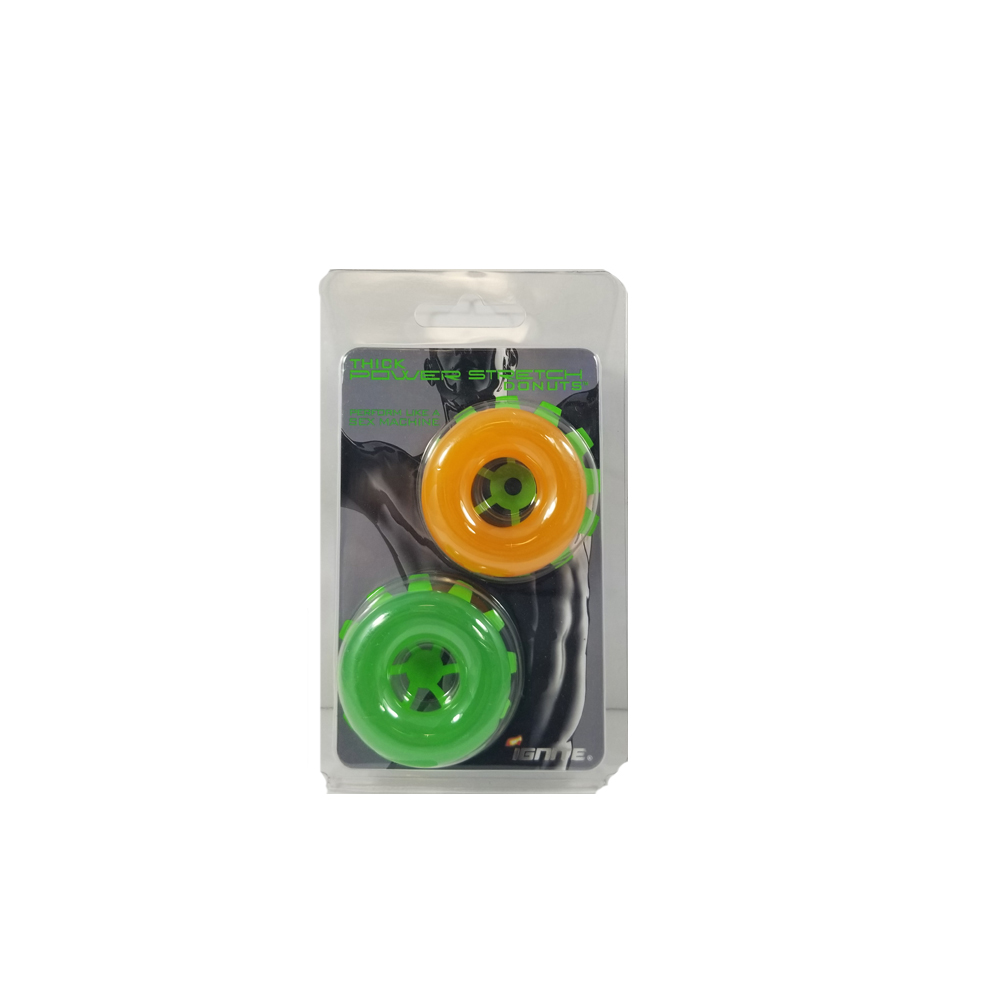 Thick Power Stretch Donuts 2 Pack Orange/Green
