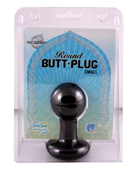 Round Butt Plug - Small Black