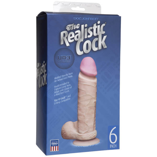 The Realistic Cock - Ur3 - 6" White