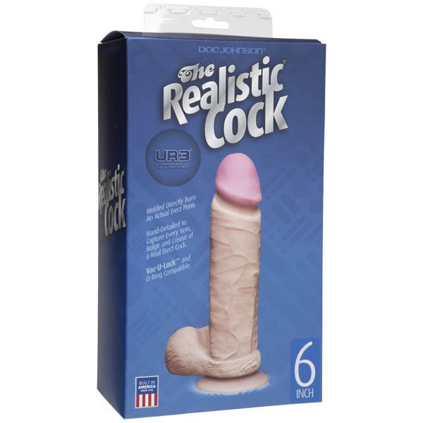 The Realistic Cock - Ur3 - 6" White The Realistic Cock - Ur3 - 6" White