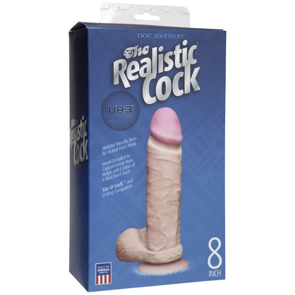 The Realistic Cock - Ur3 - 8" White