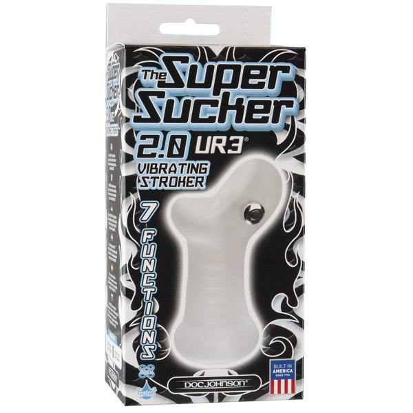 The Super Sucker 2.0 - Ur3 Vibrating Stroker Clear