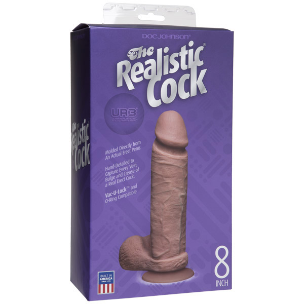 The Realistic Cock - Ur3 - 8" Brown