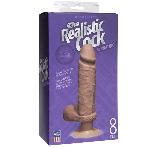 The Realistic Cock - Ur3 - Vibrating 8" Brown