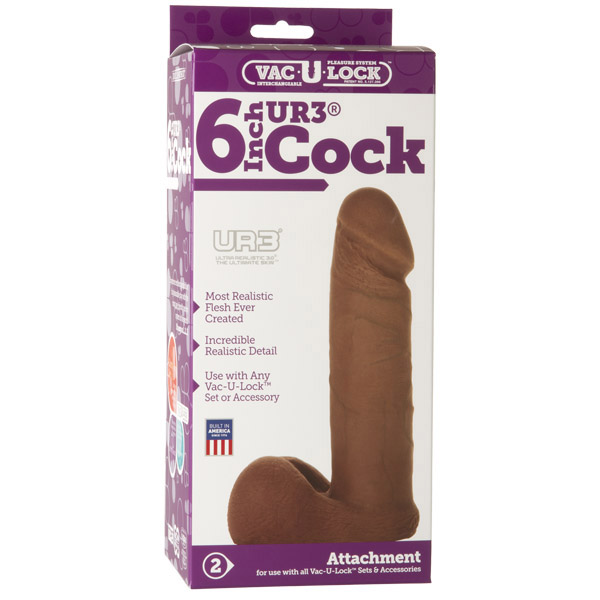 Vac-U-Lock - 6" Ur3 Cock Brown