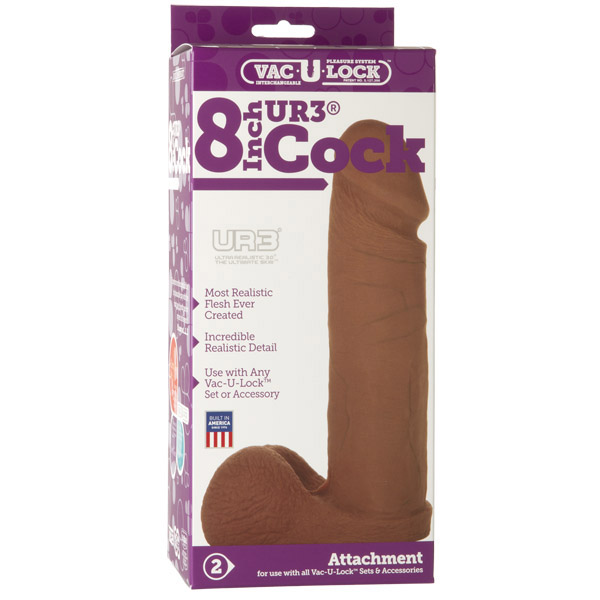 Vac-U-Lock - 8" Ur3 Cock Brown