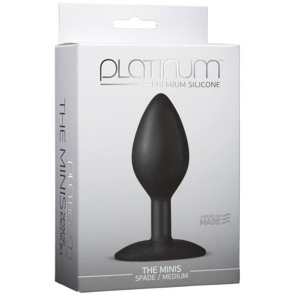 Platinum Premium Silicone - The Minis - Spade - Medium Black