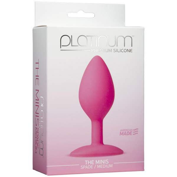 Platinum Premium Silicone - The Minis - Spade - Medium Pink