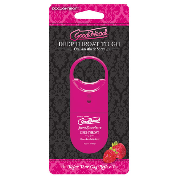 Goodhead Deep Throat Spray To-Go – Sweet Strawberry - .33 Oz.