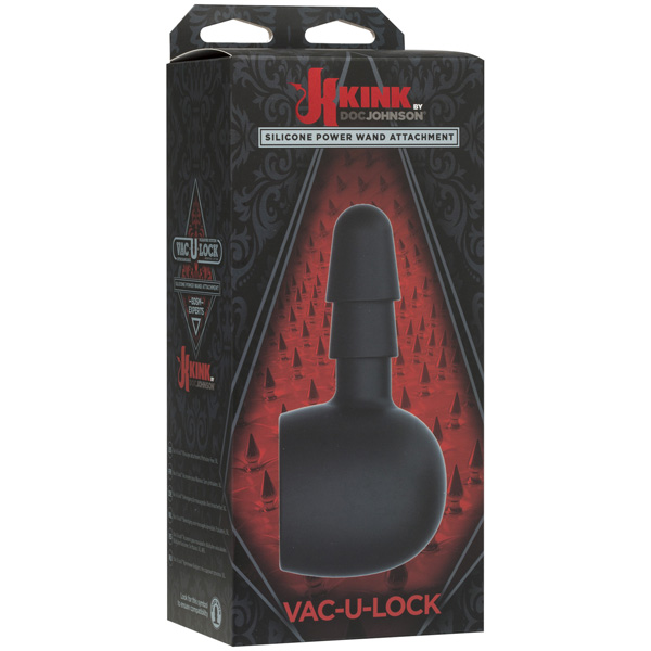 Kink Silicone Wand Attachment Vac-U-Lock Black