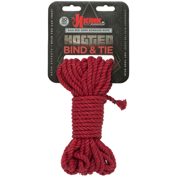 Kink Hogtied Bind & Tie 6Mm Hemp Bondage Rope 30Ft Red