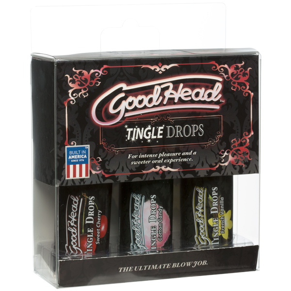 Goodhead Tingle Drops 3-Pack Sweet Cherry Cotton Candy French Vanilla