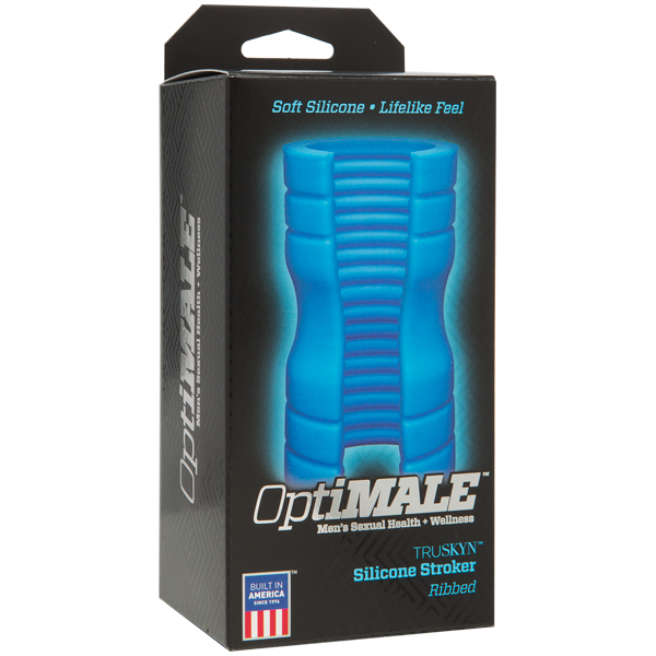 Optimale Truskyn Silicone Stroker Ribbed Blue