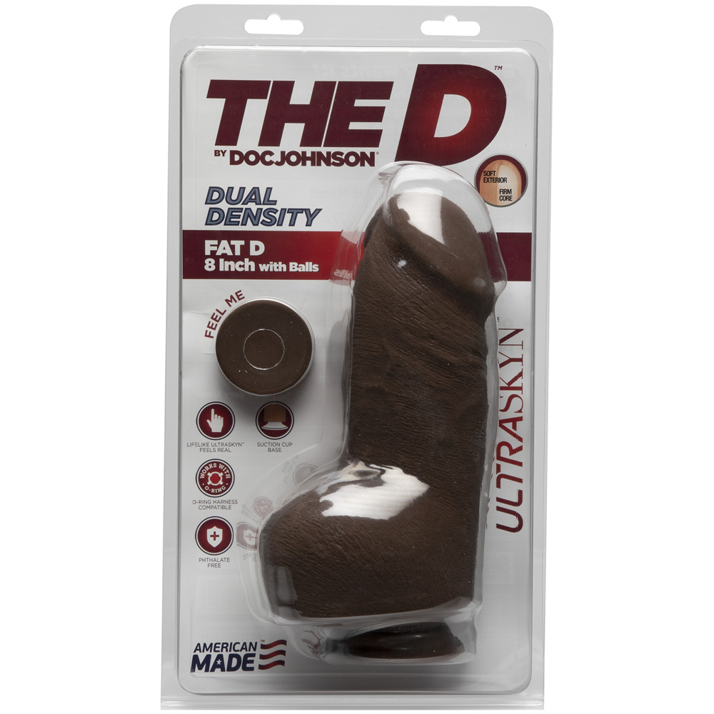 The D - Fat D 8" With Balls Ultraskyn Chocolate