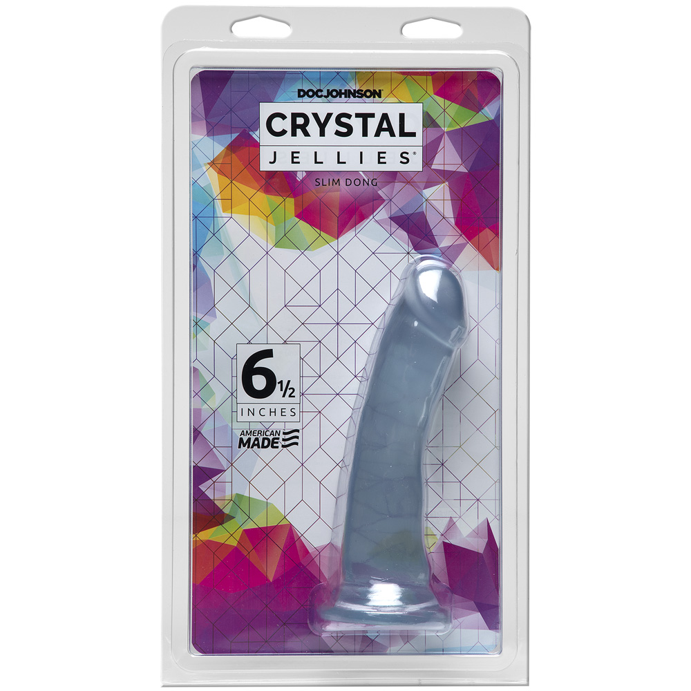 Crystal Jellies Slim Dong 6.5" Clear