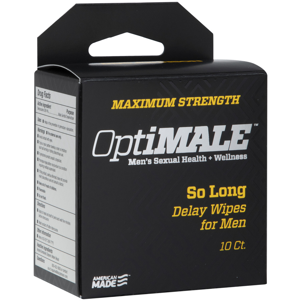 Optimale So Long Delay Wipes For Men 10Ct