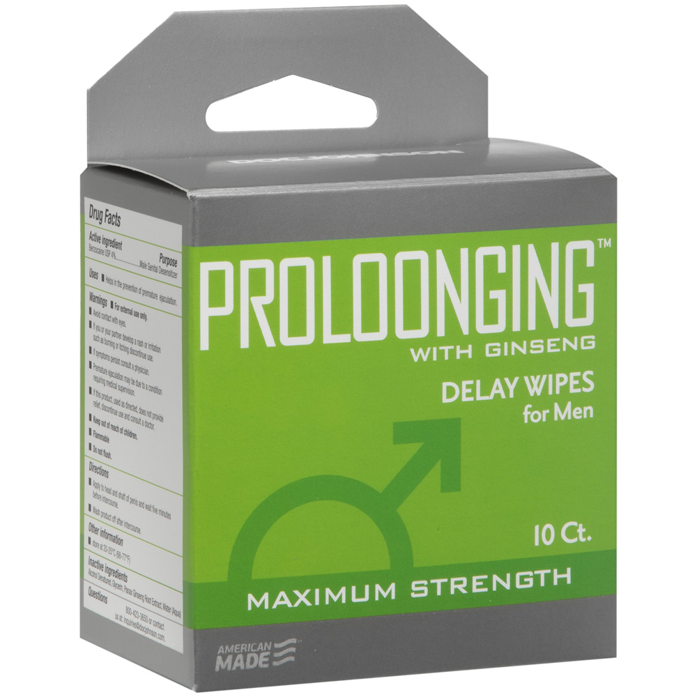 Proloonging With Ginseng Delay Wipes For Men 10Pk