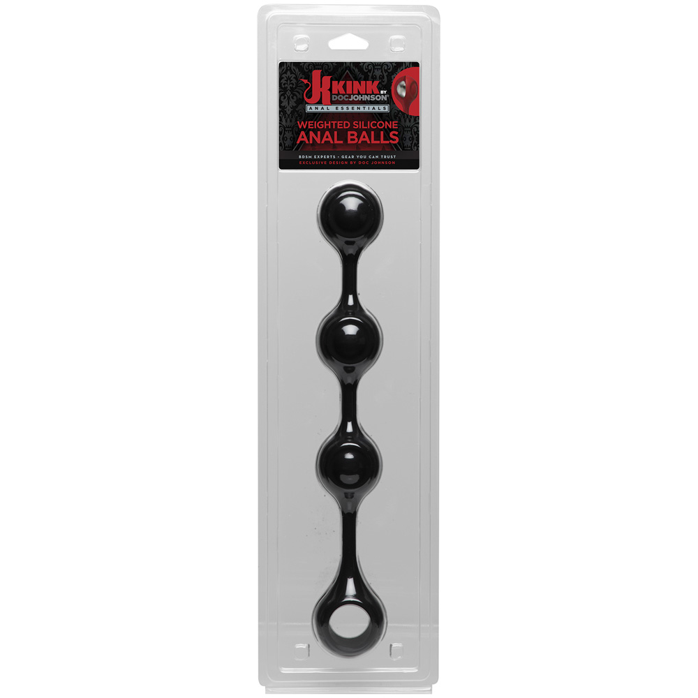 Kink Anal Essentials Weighted Silicone Anal Balls Black