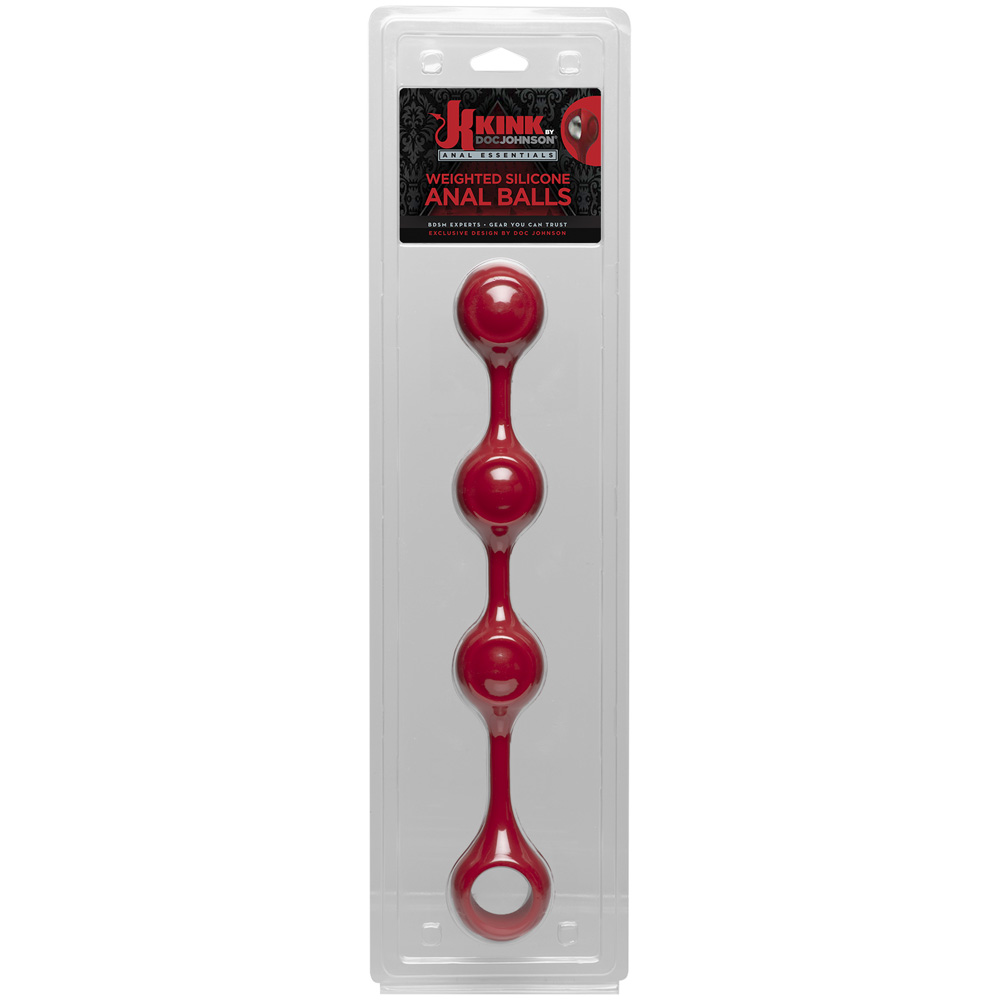Kink Anal Essentials Weighted Silicone Anal Balls Red