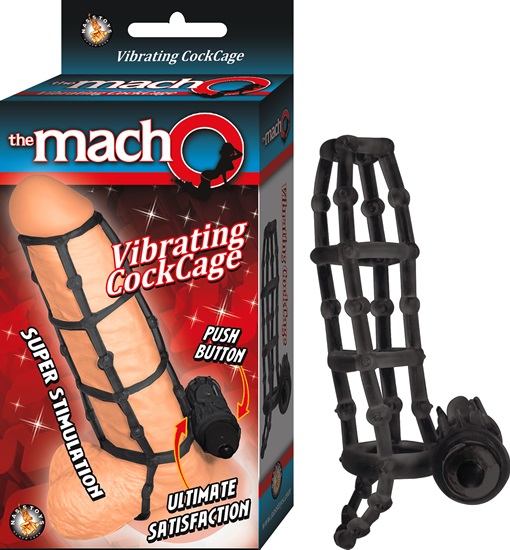 The Macho Vibrating Cockcage Black