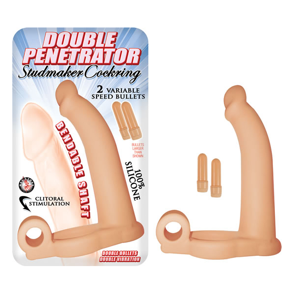 Double Penetrator Studmaker Cockring Flesh