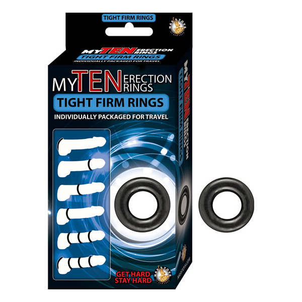 My Ten Erection Rings Tight Firm Rings Black My Ten Erection Rings Tight Firm Rings Black
