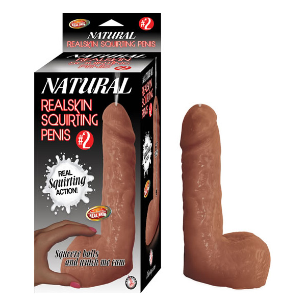 Natural Realskin Squirting Penis #2 Brown