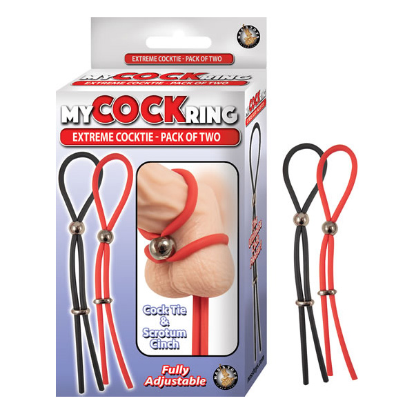 My Cockring Extreme Cocktie 2Pk Black/Red