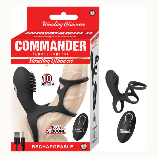 Commander Remote Control Vibrating Climaxer Black