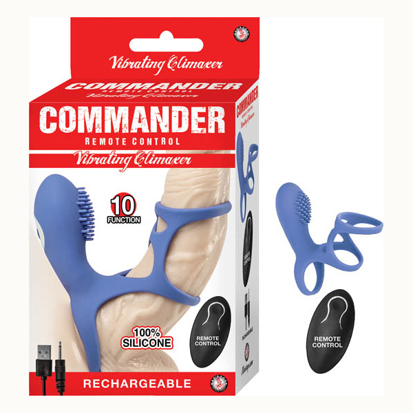 Commander Remote Control Vibrating Climaxer Blue