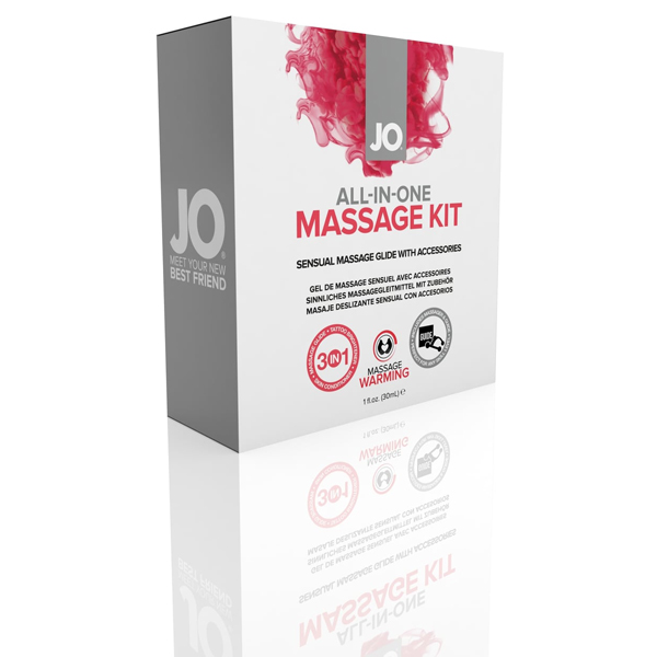 Jo All-In-One Massage Glide Kit Warming Silicone 1 oz.