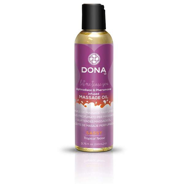 Dona Scented Massage Oil Sassy Aroma: Tropical Tease 4 oz.