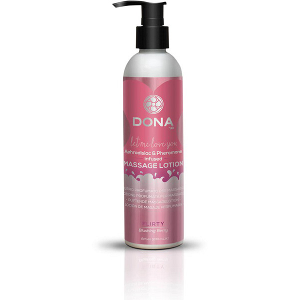 Dona Massage Lotion Flirty Aroma: Blushing Berry 8 oz.