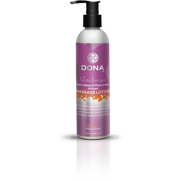 Dona Massage Lotion Sassy Aroma: Tropical Tease 8 oz.