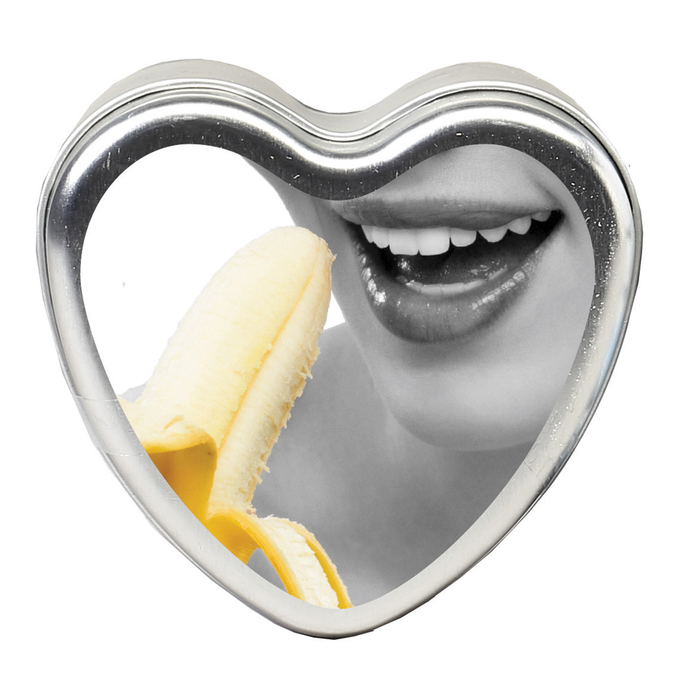 Candle 3 N 1 Heart Edible Banana Daiquiri 4.7 oz.
