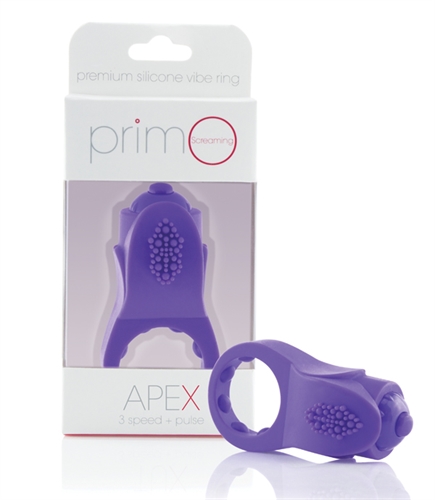 Primo-Apex Vibrating Cock Ring - Purple