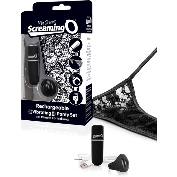 My Secret Charged Remote Control Panty Vibe Black 1Ct