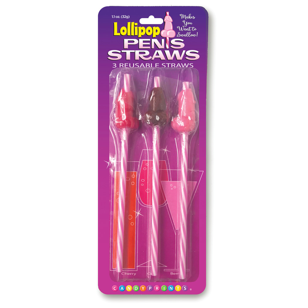 Candy Penis Straws 3Pk