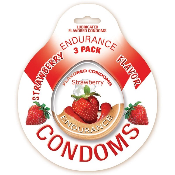 Endurance Condoms Strawberry 3Pk