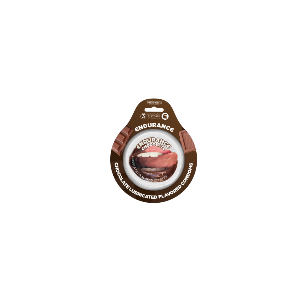 Endurance Flavored Condoms Chocolate 3Pk