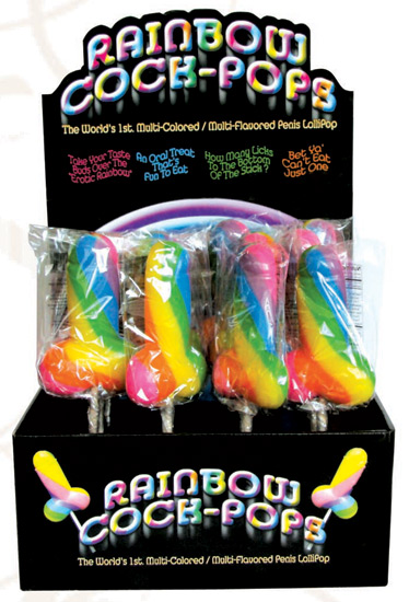 Rainbow Cock Pops (12/Display) Rainbow Cock Pops (12/Display)