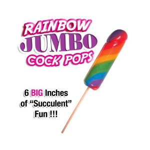 Rainbow Jumbo Cock Pops (6PK)