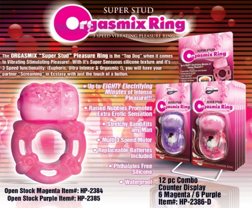 Super Stud Orgasmix Ring Magenta