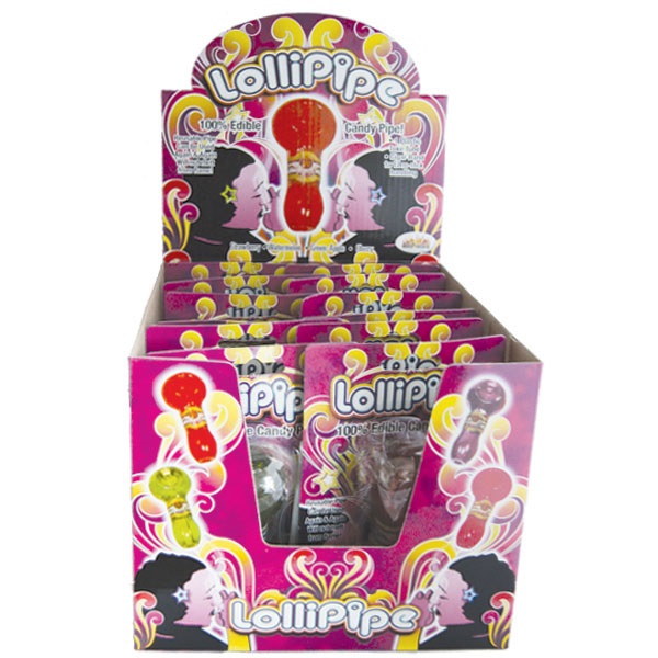 Lollipipe Edible Candy Pipe 12Ct Display