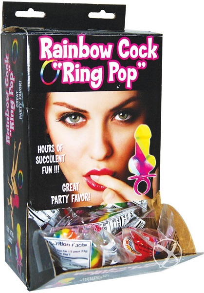 Rainbow Ring Pop 12 Pcs Display