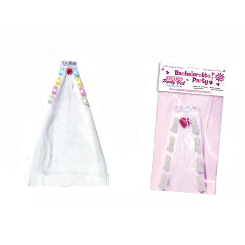 Light Up Bachelorette Party Veil With Flashing Peckers