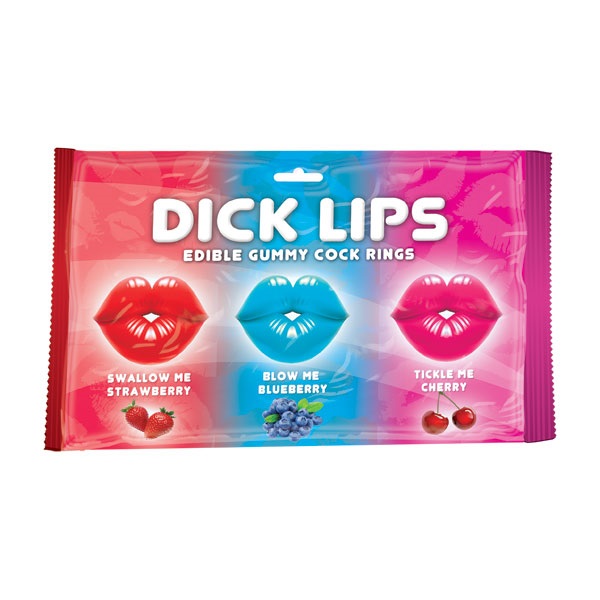 Dick Lips Gummy Cock Rings 3Pk