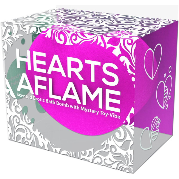 Hearts A Flame Erotic Lovers Bath Bomb & Mystery Toy Vibe